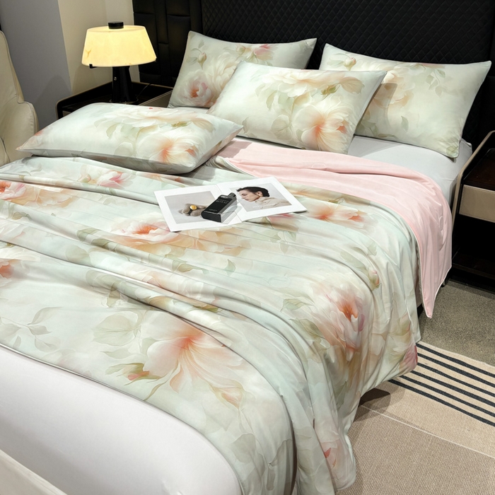 91家纺网 家纺一手货源 找家纺 联林2026新款玻尿酸针织凉感丝夏被夏凉被 千寻