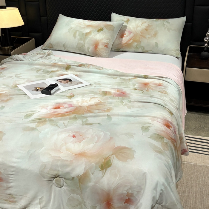 91家纺网 家纺一手货源 找家纺 联林2026新款玻尿酸针织凉感丝夏被夏凉被 千寻