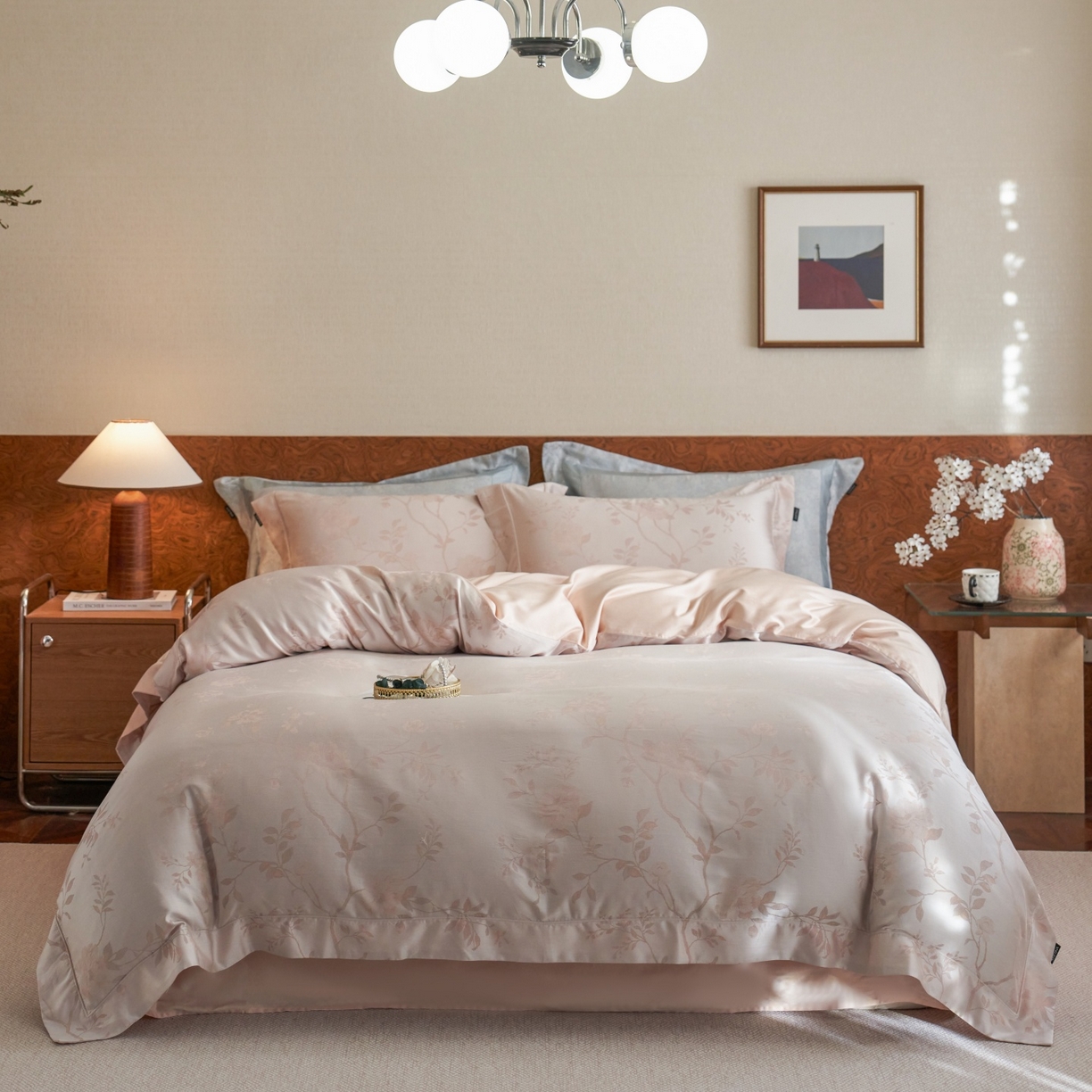 91家纺网 家纺一手货源 找家纺 （总）安莱生活 2026新款天丝棉提花双拼埋绳款四件套