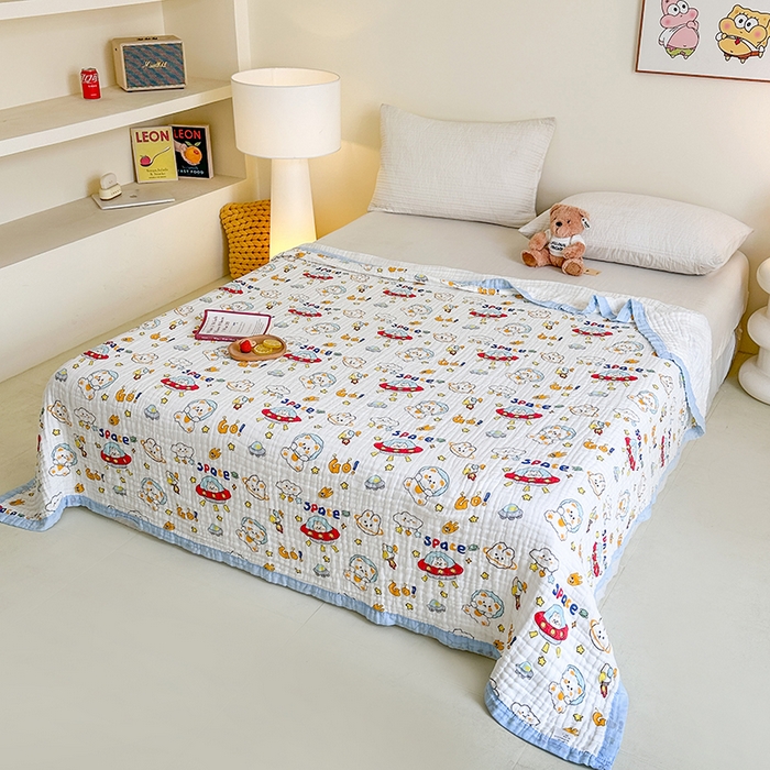 91家纺网 家纺一手货源 找家纺 （总）慕婷家纺 2026新款婴儿纱布浴巾浴巾全棉六层纱布泡泡纱布毛巾被