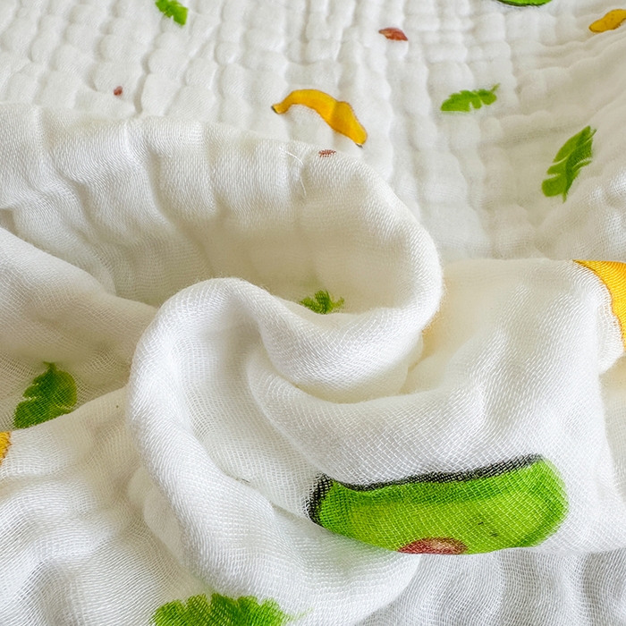 91家纺网 家纺一手货源 找家纺 慕婷家纺 2026新款婴儿纱布浴巾浴巾全棉六层纱布泡泡纱布毛巾被 牛油果