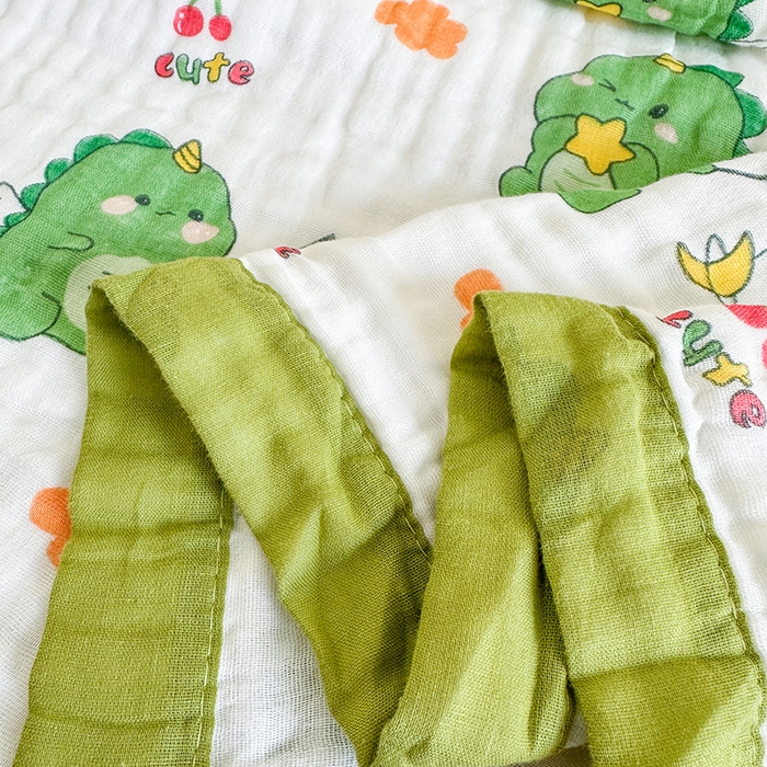 91家纺网 家纺一手货源 找家纺 慕婷家纺 2026新款婴儿纱布浴巾浴巾全棉六层纱布泡泡纱布毛巾被 小青龙