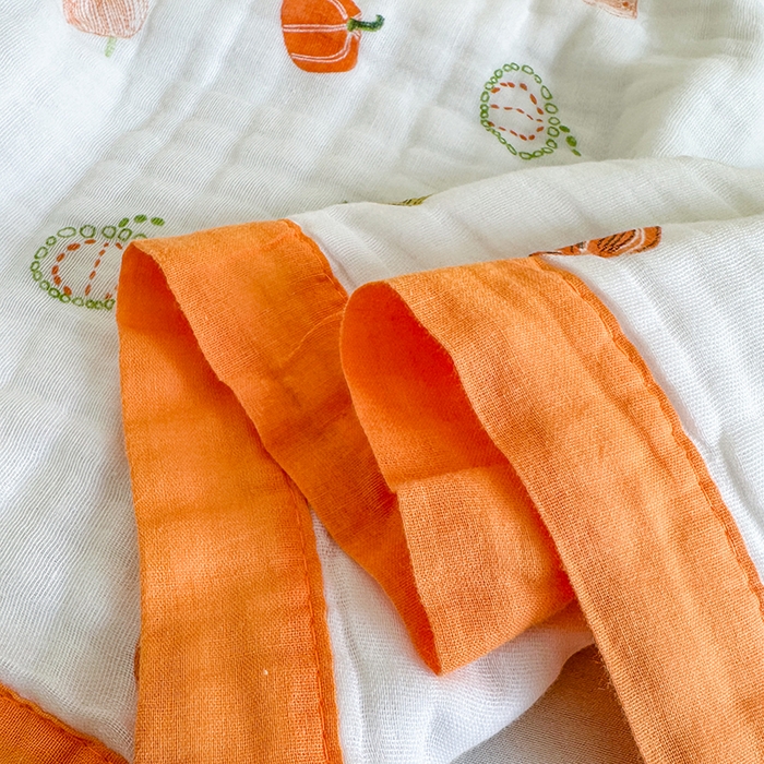 91家纺网 家纺一手货源 找家纺 慕婷家纺 2026新款婴儿纱布浴巾浴巾全棉六层纱布泡泡纱布毛巾被 南瓜乐园