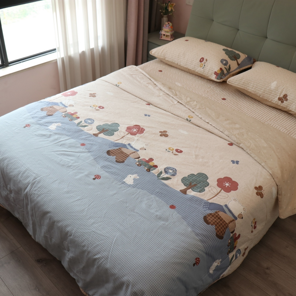 91家纺网 家纺一手货源 找家纺 （总）孑寐家纺 2026新款全棉纯棉多功能夏被床盖四件套夏凉被空调被