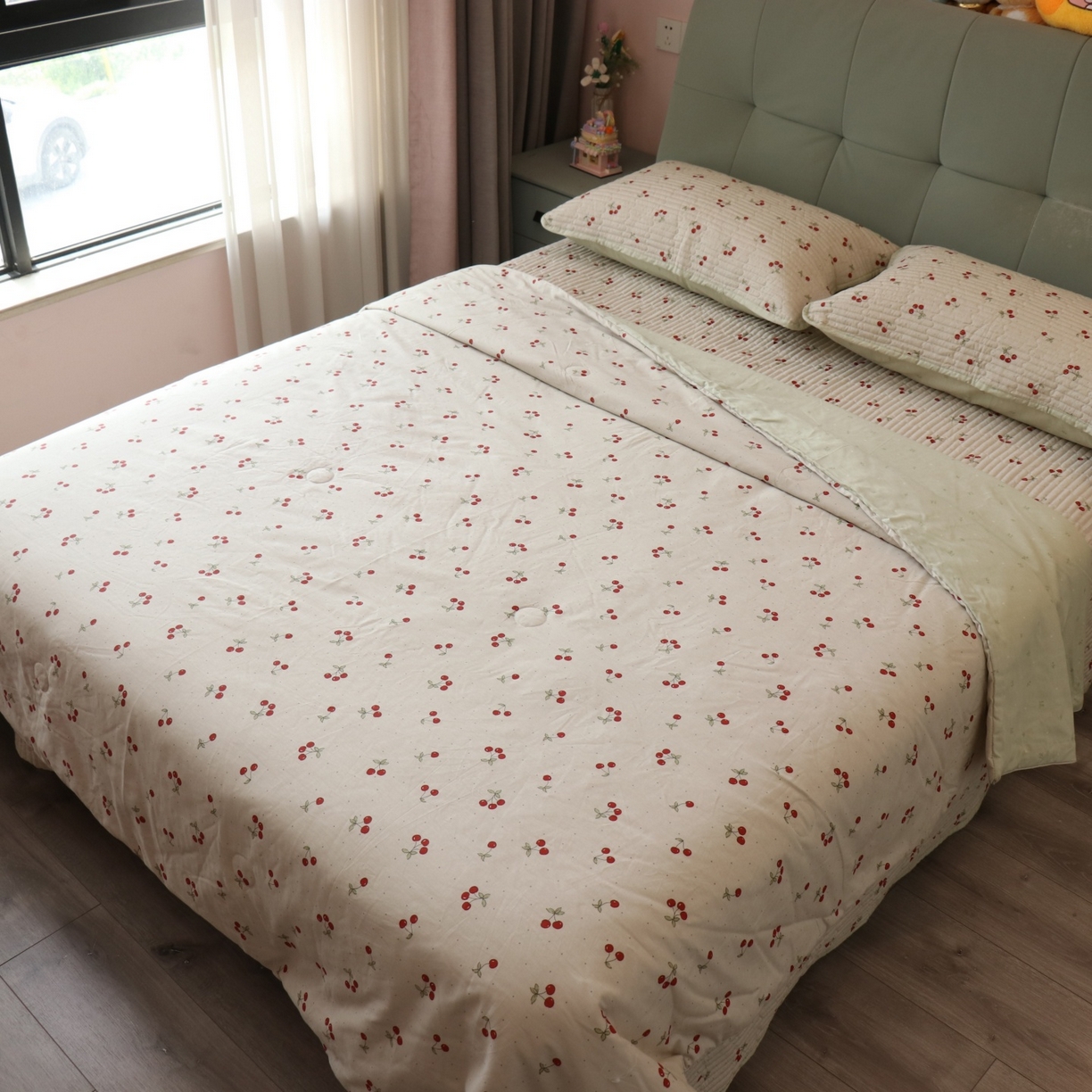 91家纺网 家纺一手货源 找家纺 （总）孑寐家纺 2026新款全棉纯棉多功能夏被床盖四件套夏凉被空调被