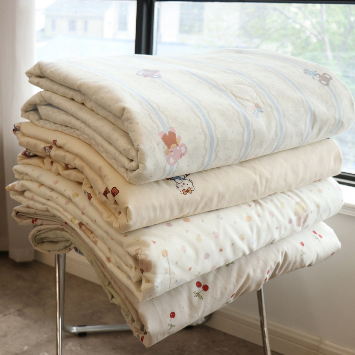 91家纺网 家纺一手货源 找家纺 （总）孑寐家纺 2026新款全棉纯棉多功能夏被床盖四件套夏凉被空调被