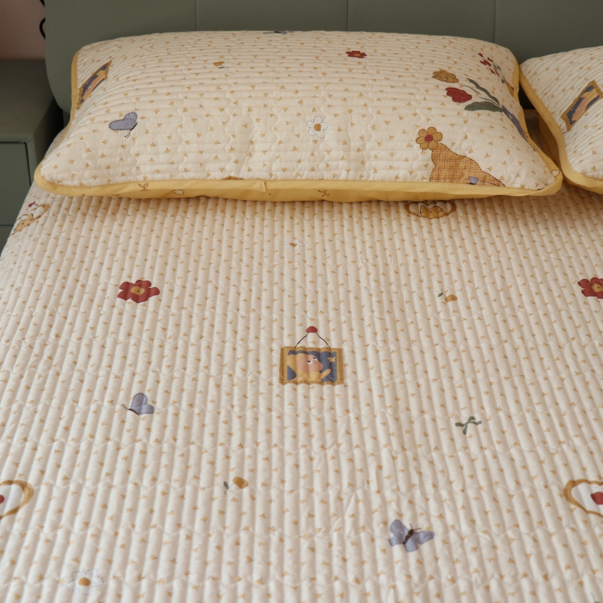 91家纺网 家纺一手货源 找家纺 孑寐家纺 2026新款全棉纯棉多功能夏被床盖四件套夏凉被空调被 春日星光