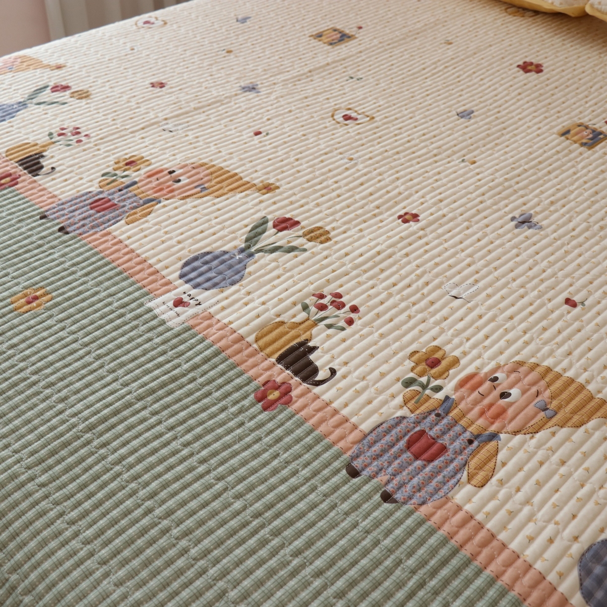 91家纺网 家纺一手货源 找家纺 孑寐家纺 2026新款全棉纯棉多功能夏被床盖四件套夏凉被空调被 春日星光