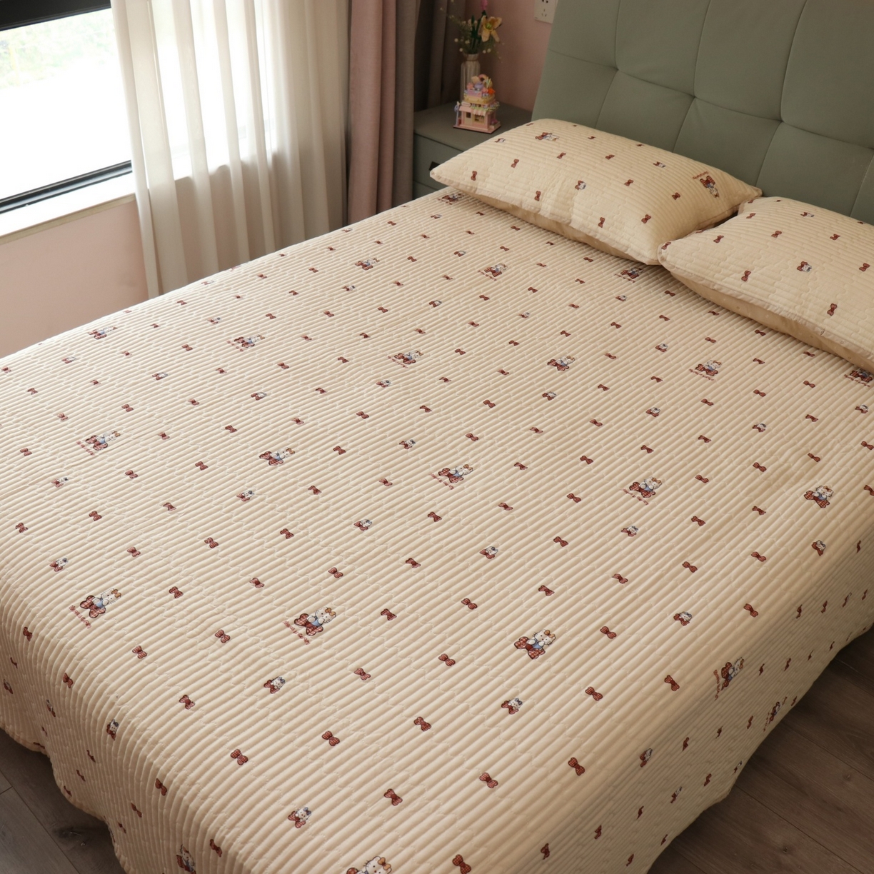 91家纺网 家纺一手货源 找家纺 孑寐家纺 2026新款全棉纯棉多功能夏被床盖四件套夏凉被空调被 糖果KT