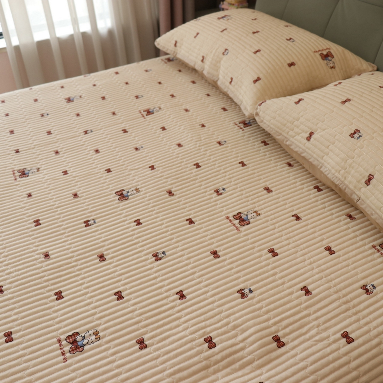 91家纺网 家纺一手货源 找家纺 孑寐家纺 2026新款全棉纯棉多功能夏被床盖四件套夏凉被空调被 糖果KT