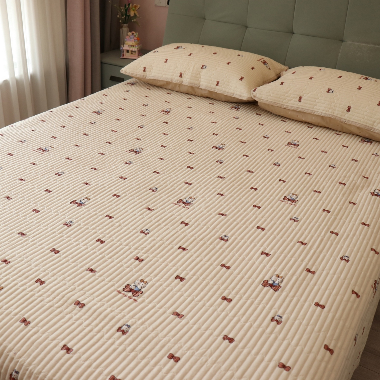 91家纺网 家纺一手货源 找家纺 孑寐家纺 2026新款全棉纯棉多功能夏被床盖四件套夏凉被空调被 糖果KT