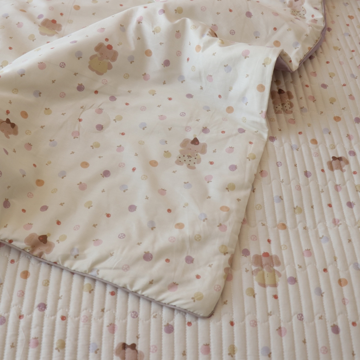 91家纺网 家纺一手货源 找家纺 孑寐家纺 2026新款全棉纯棉多功能夏被床盖四件套夏凉被空调被 甜果紫象