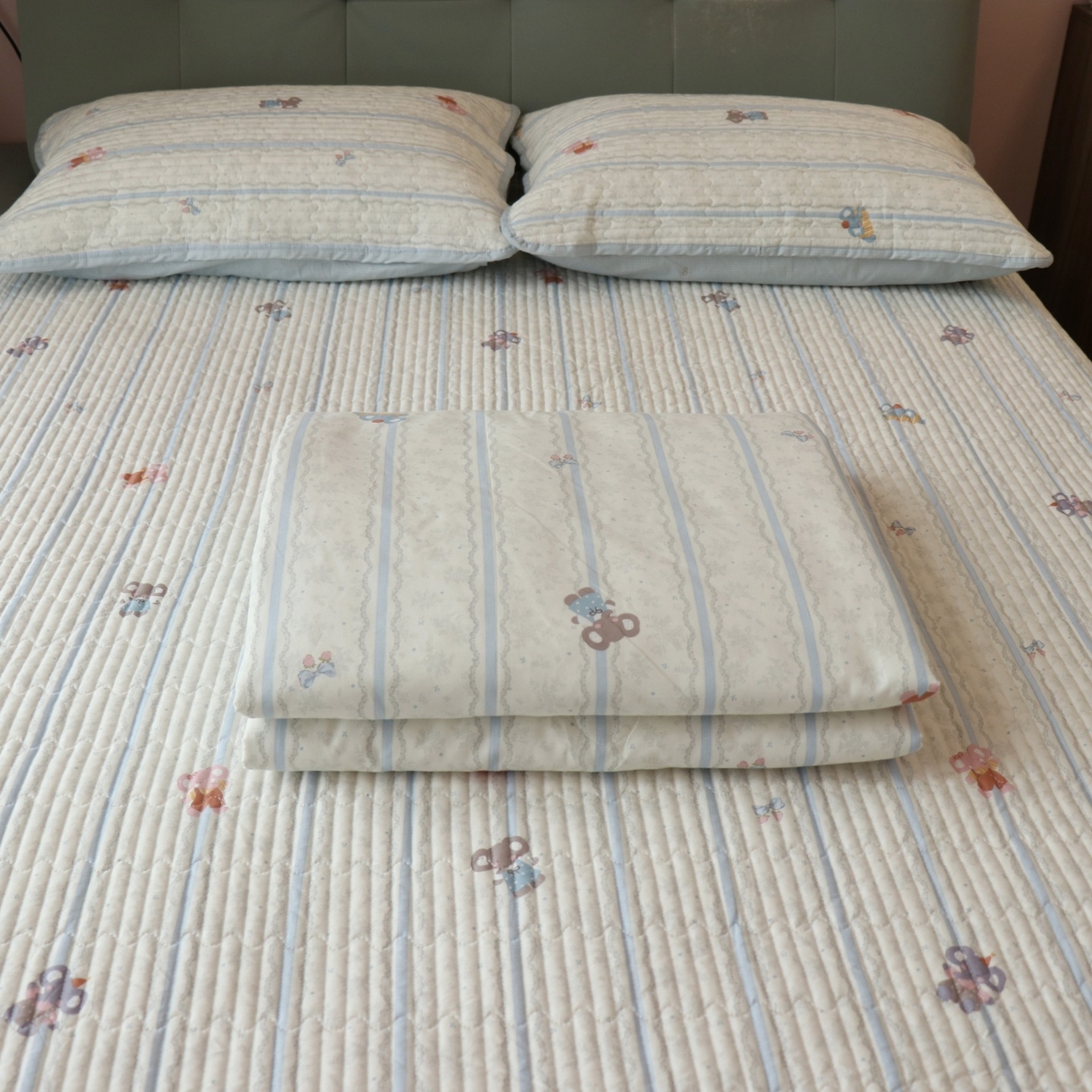 91家纺网 家纺一手货源 找家纺 孑寐家纺 2026新款全棉纯棉多功能夏被床盖四件套夏凉被空调被 小象人家