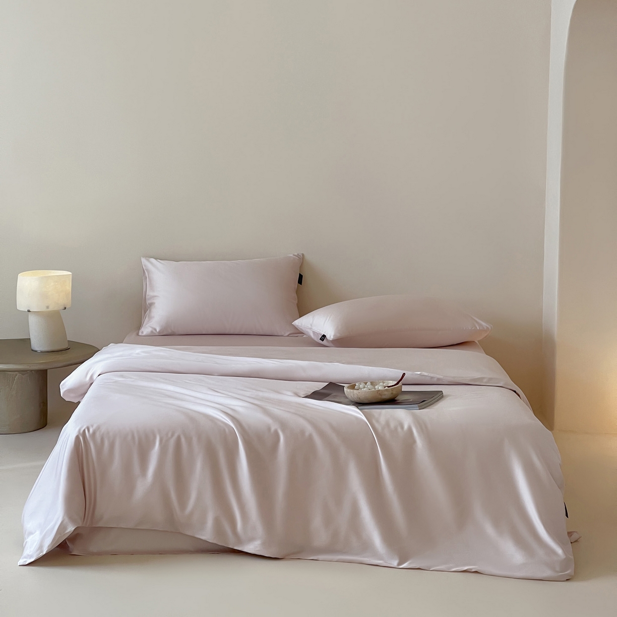 91家纺网 家纺一手货源 找家纺 （总）三味舒屋 2026新款凉风小奢绸60S兰精天丝纯色四件套