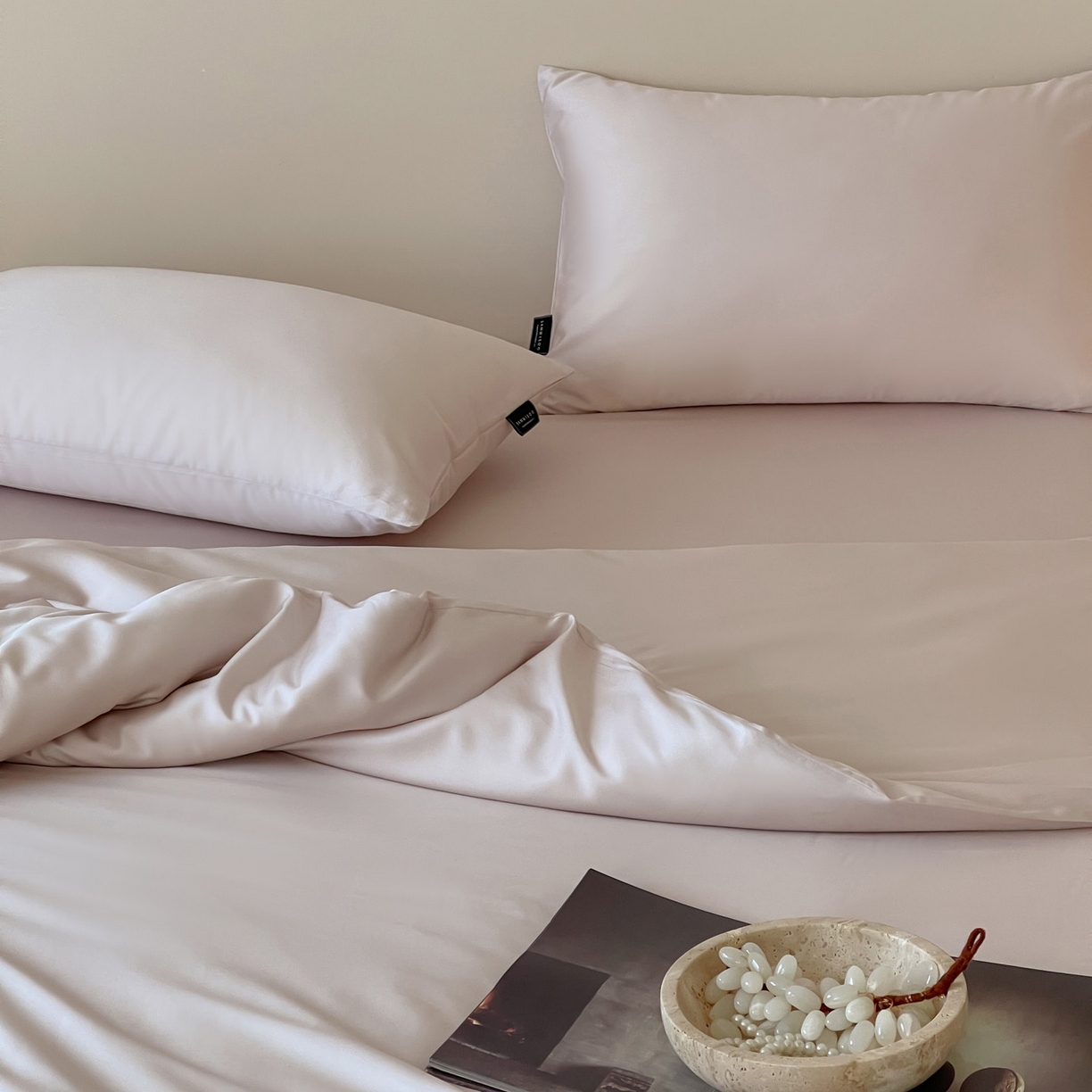 91家纺网 家纺一手货源 找家纺 （总）三味舒屋 2026新款凉风小奢绸60S兰精天丝纯色四件套