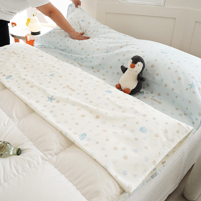 91家纺网 家纺一手货源 找家纺 梦楠家纺 2026新款12868全棉40支酒店隔脏睡袋 贝母星空