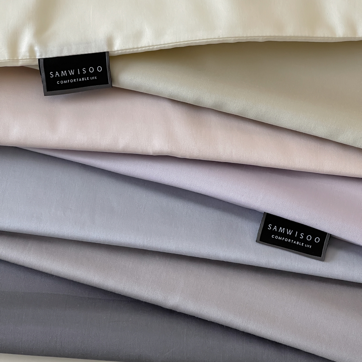 91家纺网 家纺一手货源 找家纺 三味舒屋 2026新款凉风小奢绸60S兰精天丝纯色四件套 组合图仅供展示-不可下单