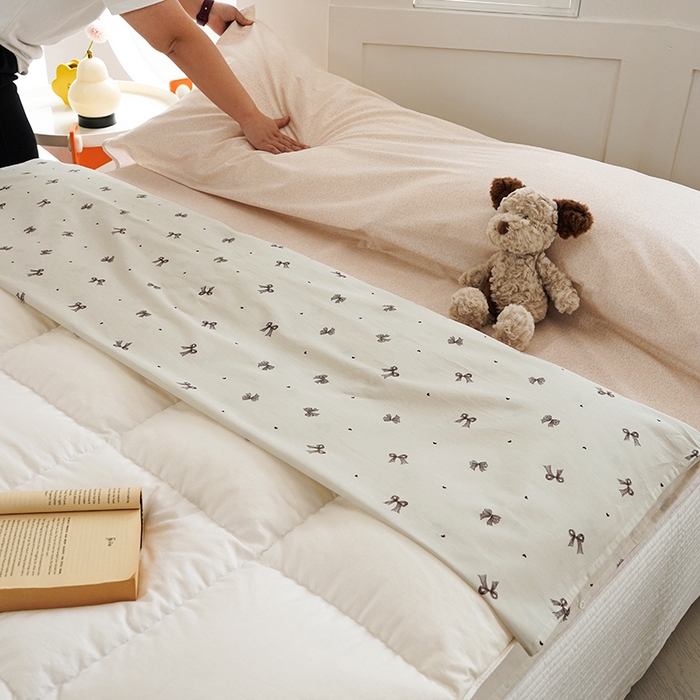 91家纺网 家纺一手货源 找家纺 梦楠家纺 2026新款12868全棉40支酒店隔脏睡袋 蝴蝶结