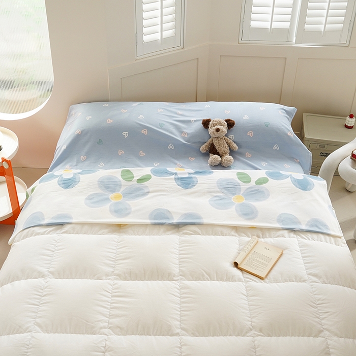 91家纺网 家纺一手货源 找家纺 梦楠家纺 2026新款12868全棉40支酒店隔脏睡袋 向阳花开