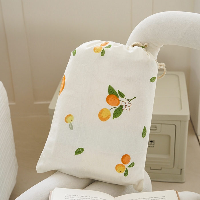 91家纺网 家纺一手货源 找家纺 梦楠家纺 2026新款12868全棉40支酒店隔脏睡袋 小橘子