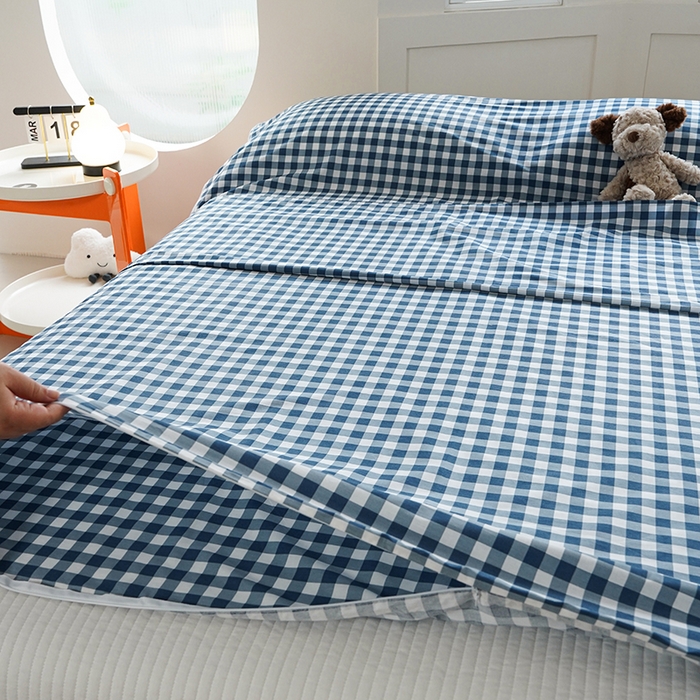 91家纺网 家纺一手货源 找家纺 梦楠家纺 2026新款12868全棉40支酒店隔脏睡袋 小兰格