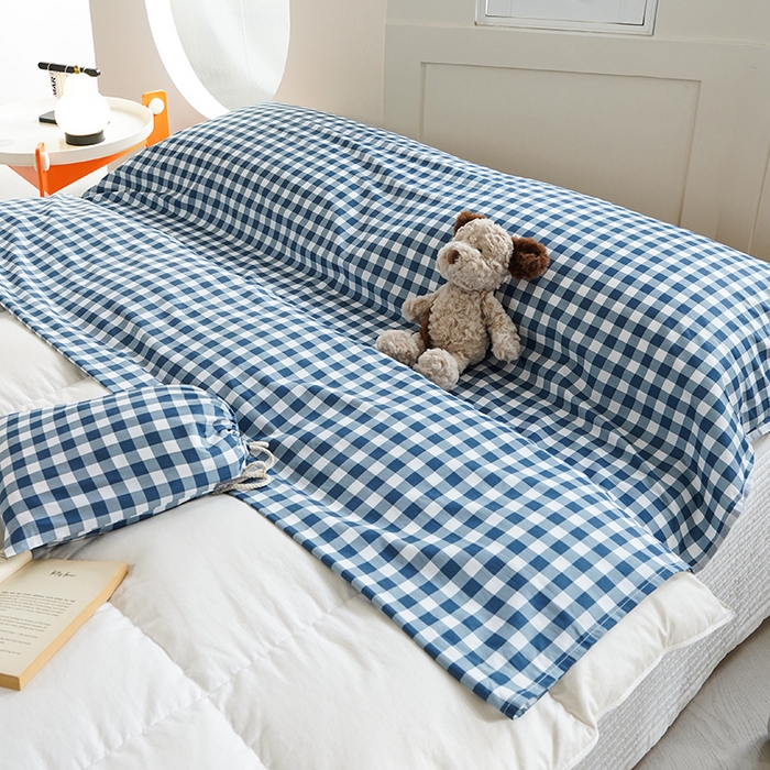 91家纺网 家纺一手货源 找家纺 梦楠家纺 2026新款12868全棉40支酒店隔脏睡袋 小兰格