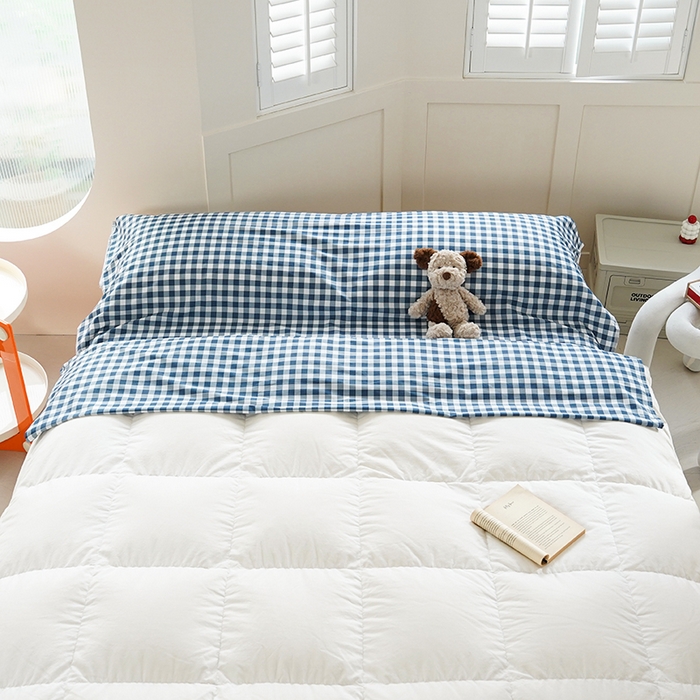 91家纺网 家纺一手货源 找家纺 梦楠家纺 2026新款12868全棉40支酒店隔脏睡袋 小兰格