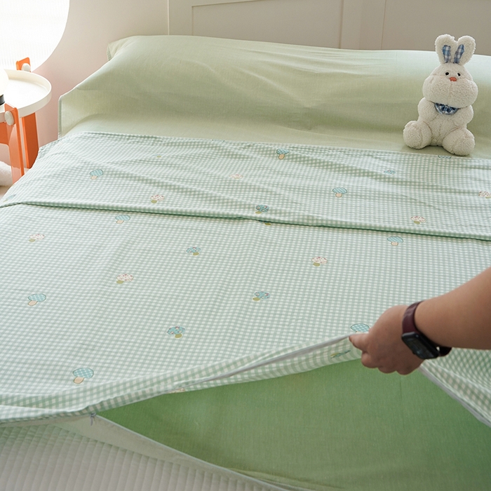 91家纺网 家纺一手货源 找家纺 梦楠家纺 2026新款12868全棉40支酒店隔脏睡袋 小蘑菇