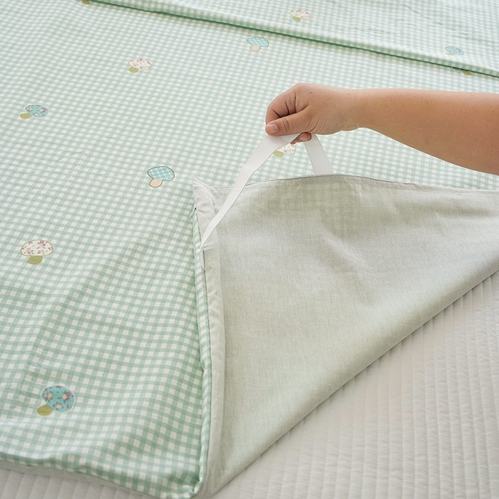 91家纺网 家纺一手货源 找家纺 梦楠家纺 2026新款12868全棉40支酒店隔脏睡袋 小蘑菇