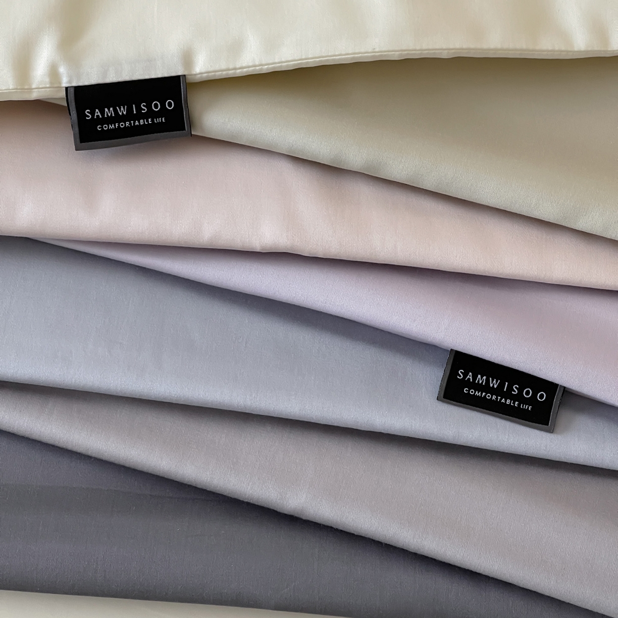 91家纺网 家纺一手货源 找家纺 三味舒屋 2026新款凉风小奢绸60S兰精天丝纯色单品系列-单被套被套单件 组合图仅供展示-不可下单