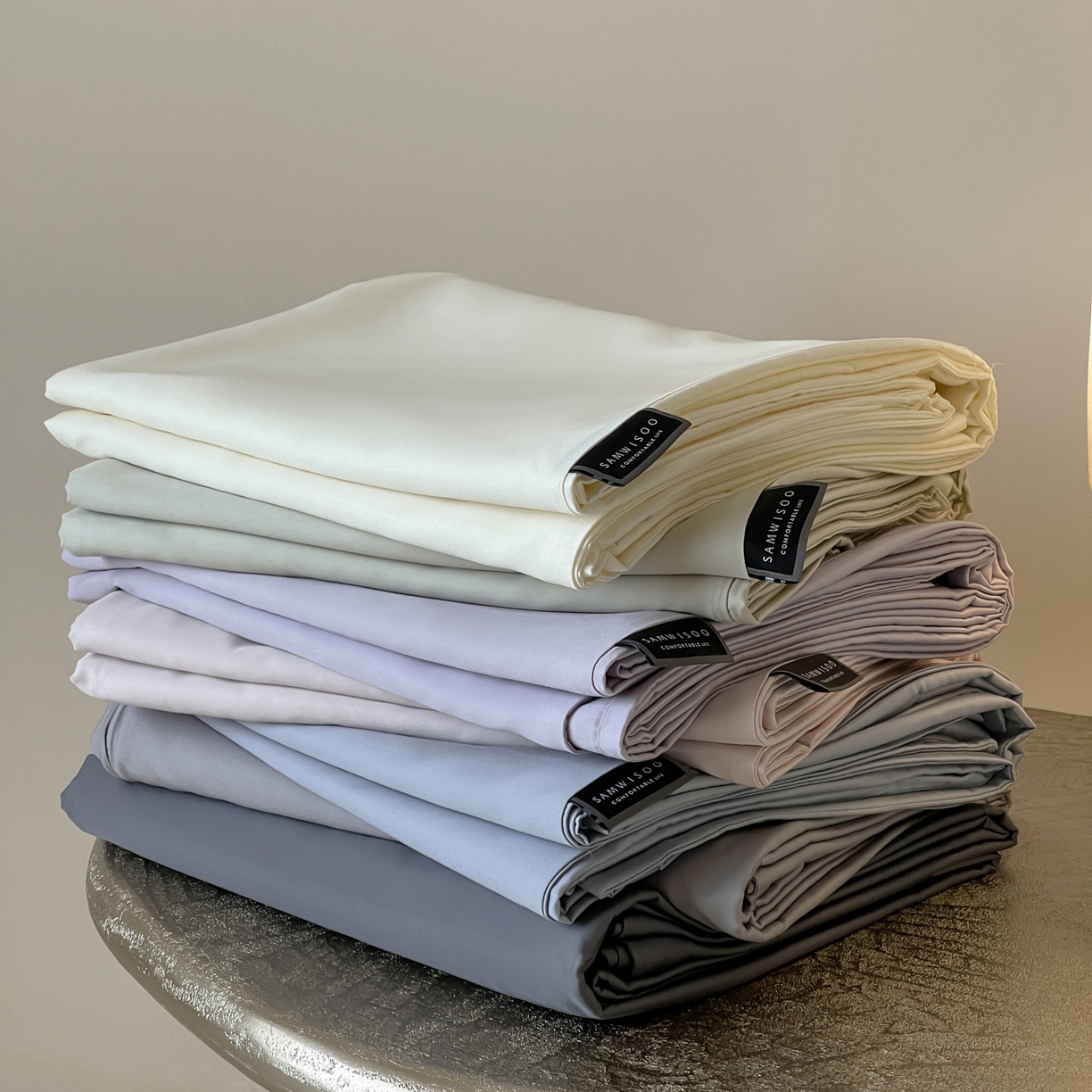 91家纺网 家纺一手货源 找家纺 三味舒屋 2026新款凉风小奢绸60S兰精天丝纯色单品系列-单被套被套单件 组合图仅供展示-不可下单