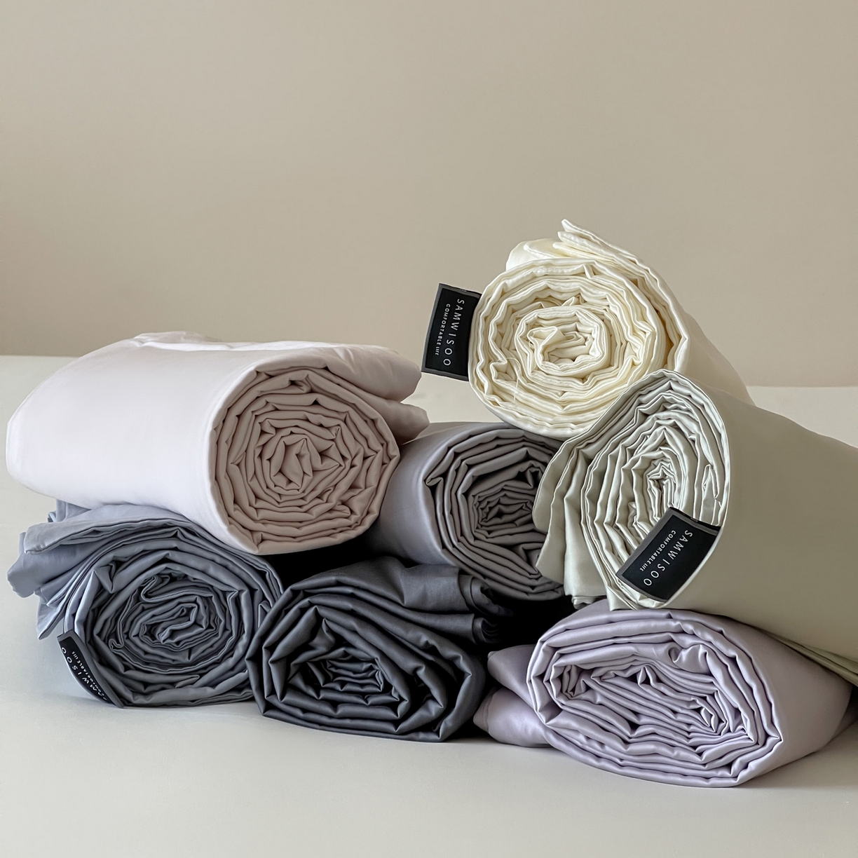 91家纺网 家纺一手货源 找家纺 三味舒屋 2026新款凉风小奢绸60S兰精天丝纯色单品系列-单被套被套单件 组合图仅供展示-不可下单