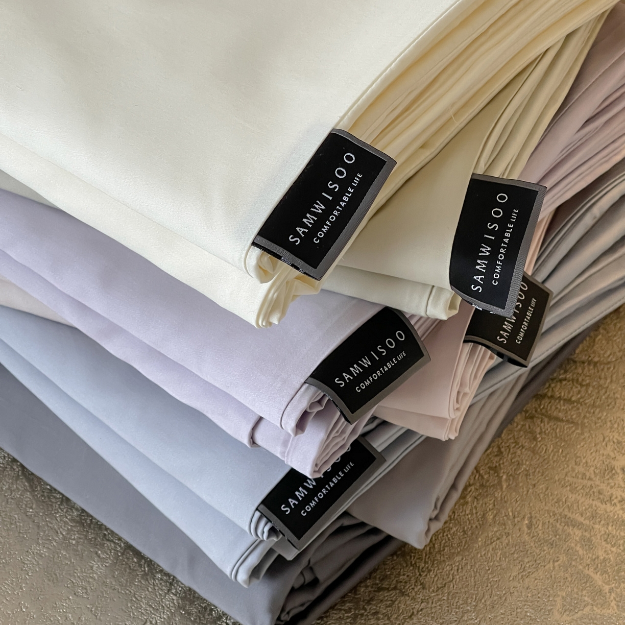 91家纺网 家纺一手货源 找家纺 三味舒屋 2026新款凉风小奢绸60S兰精天丝纯色单品系列-单被套被套单件 组合图仅供展示-不可下单