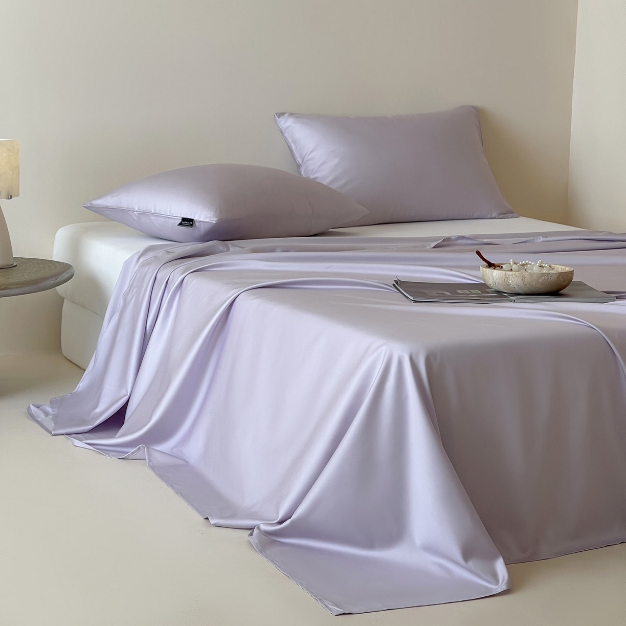 91家纺网 家纺一手货源 找家纺 （总）三味舒屋 2026新款凉风小奢绸60S兰精天丝纯色单品系列-单床单床单单件