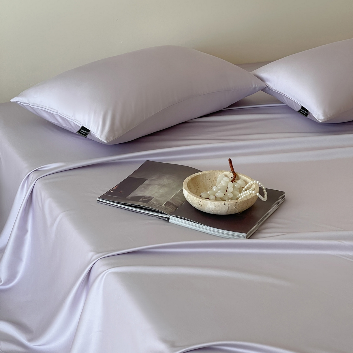 91家纺网 家纺一手货源 找家纺 （总）三味舒屋 2026新款凉风小奢绸60S兰精天丝纯色单品系列-单床单床单单件