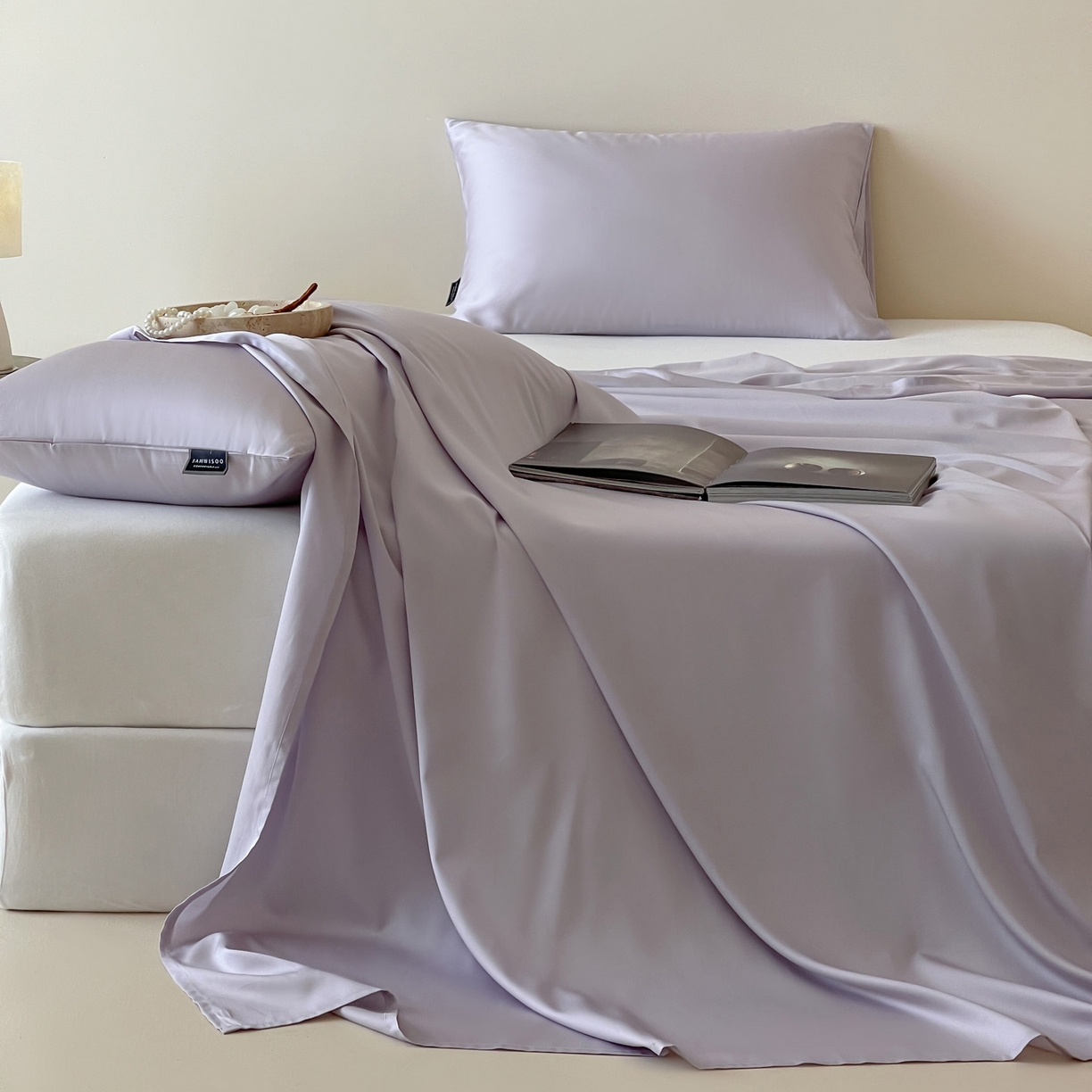 91家纺网 家纺一手货源 找家纺 （总）三味舒屋 2026新款凉风小奢绸60S兰精天丝纯色单品系列-单床单床单单件