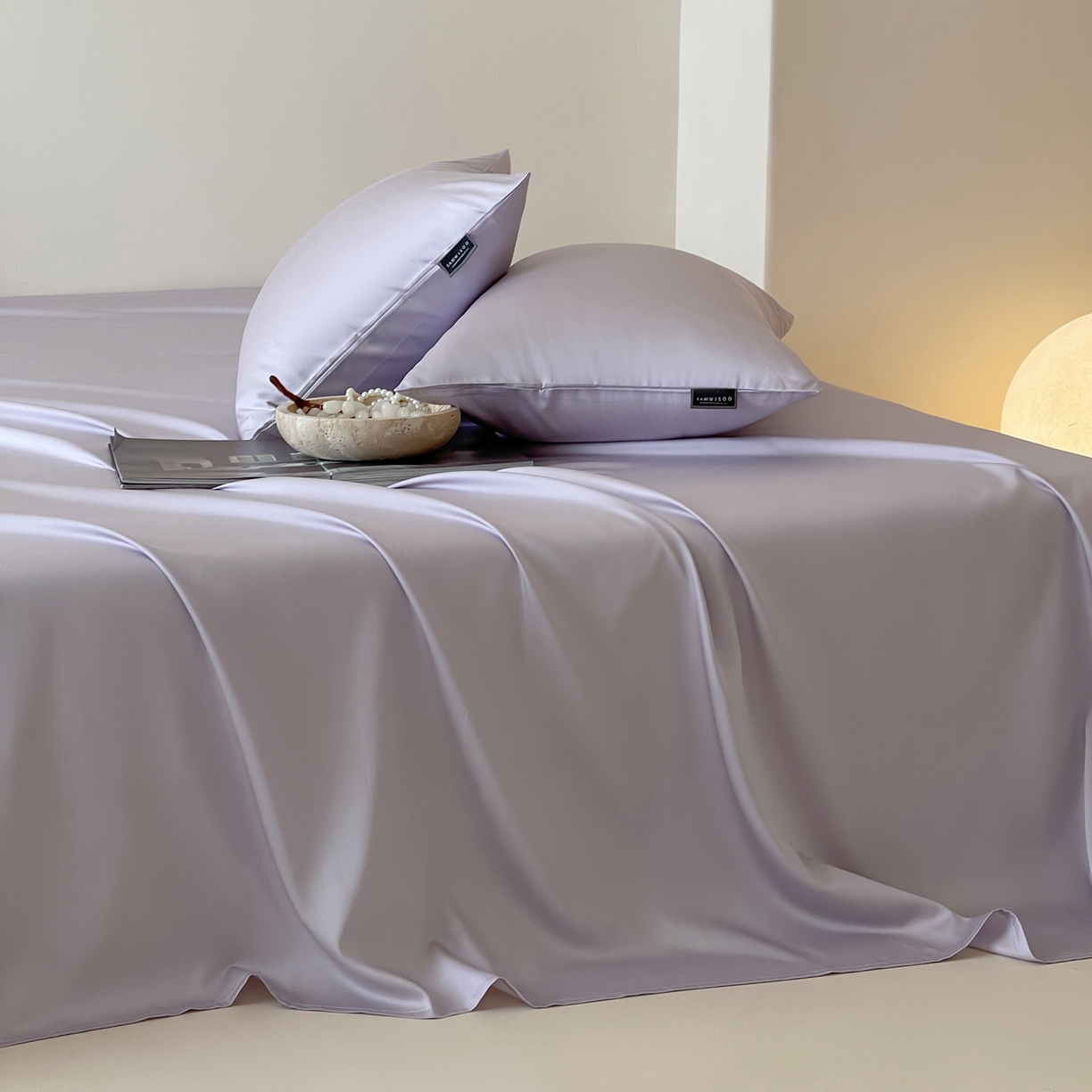 91家纺网 家纺一手货源 找家纺 （总）三味舒屋 2026新款凉风小奢绸60S兰精天丝纯色单品系列-单床单床单单件