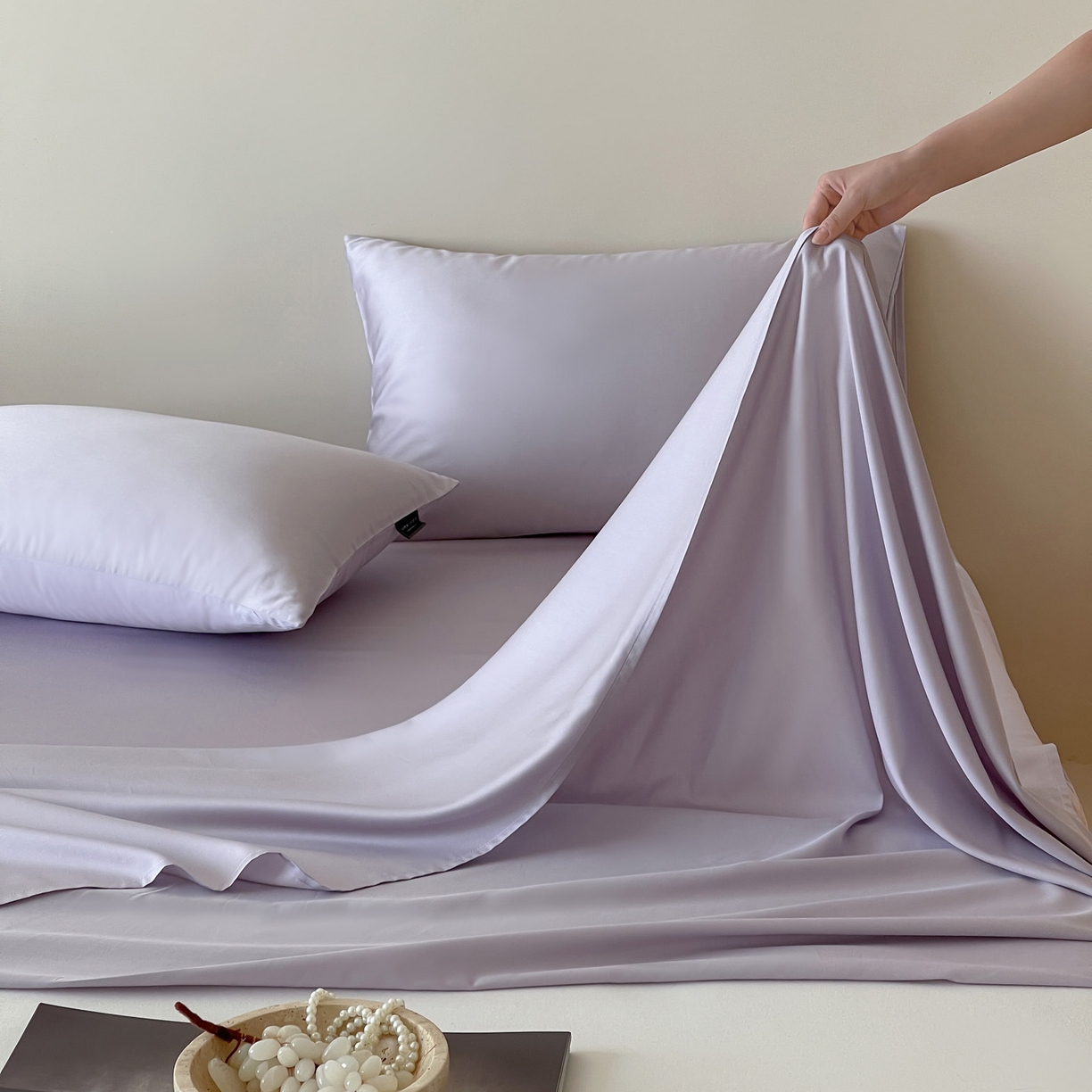 91家纺网 家纺一手货源 找家纺 （总）三味舒屋 2026新款凉风小奢绸60S兰精天丝纯色单品系列-单床单床单单件