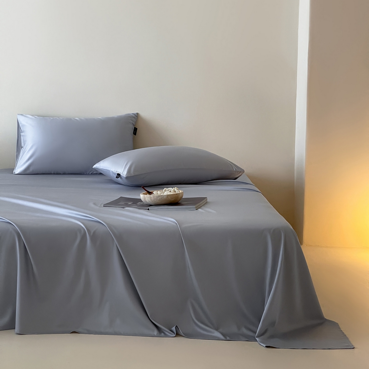 91家纺网 家纺一手货源 找家纺 （总）三味舒屋 2026新款凉风小奢绸60S兰精天丝纯色单品系列-单床单床单单件