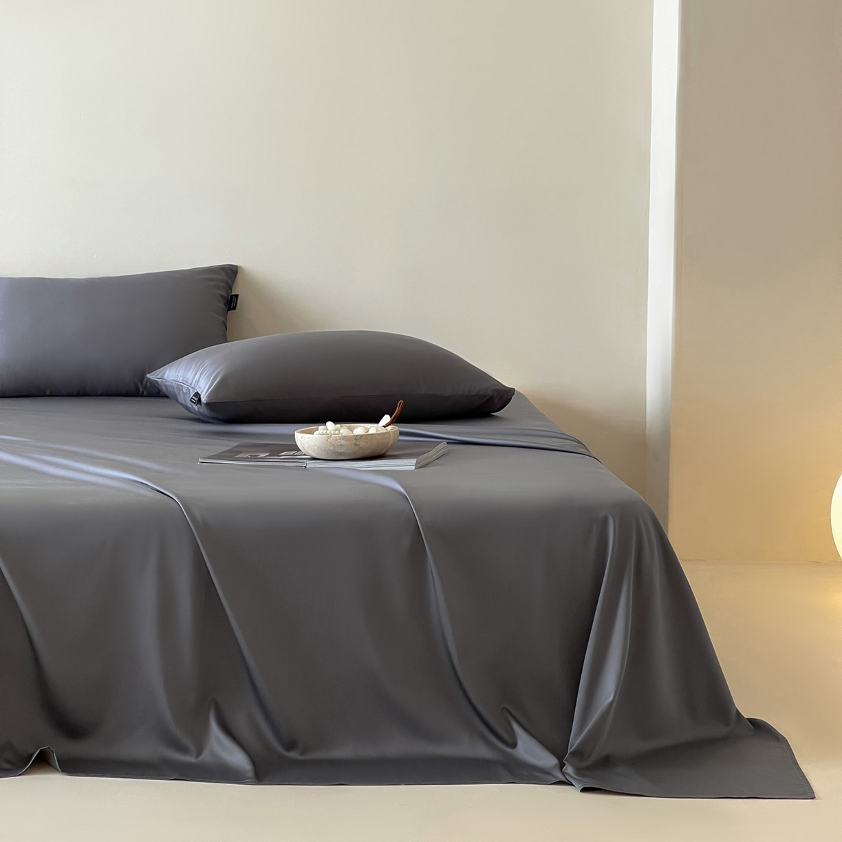 91家纺网 家纺一手货源 找家纺 （总）三味舒屋 2026新款凉风小奢绸60S兰精天丝纯色单品系列-单床单床单单件