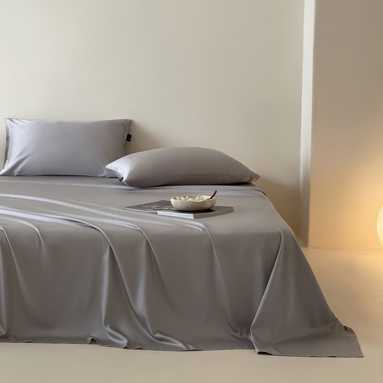 91家纺网 家纺一手货源 找家纺 （总）三味舒屋 2026新款凉风小奢绸60S兰精天丝纯色单品系列-单床单床单单件