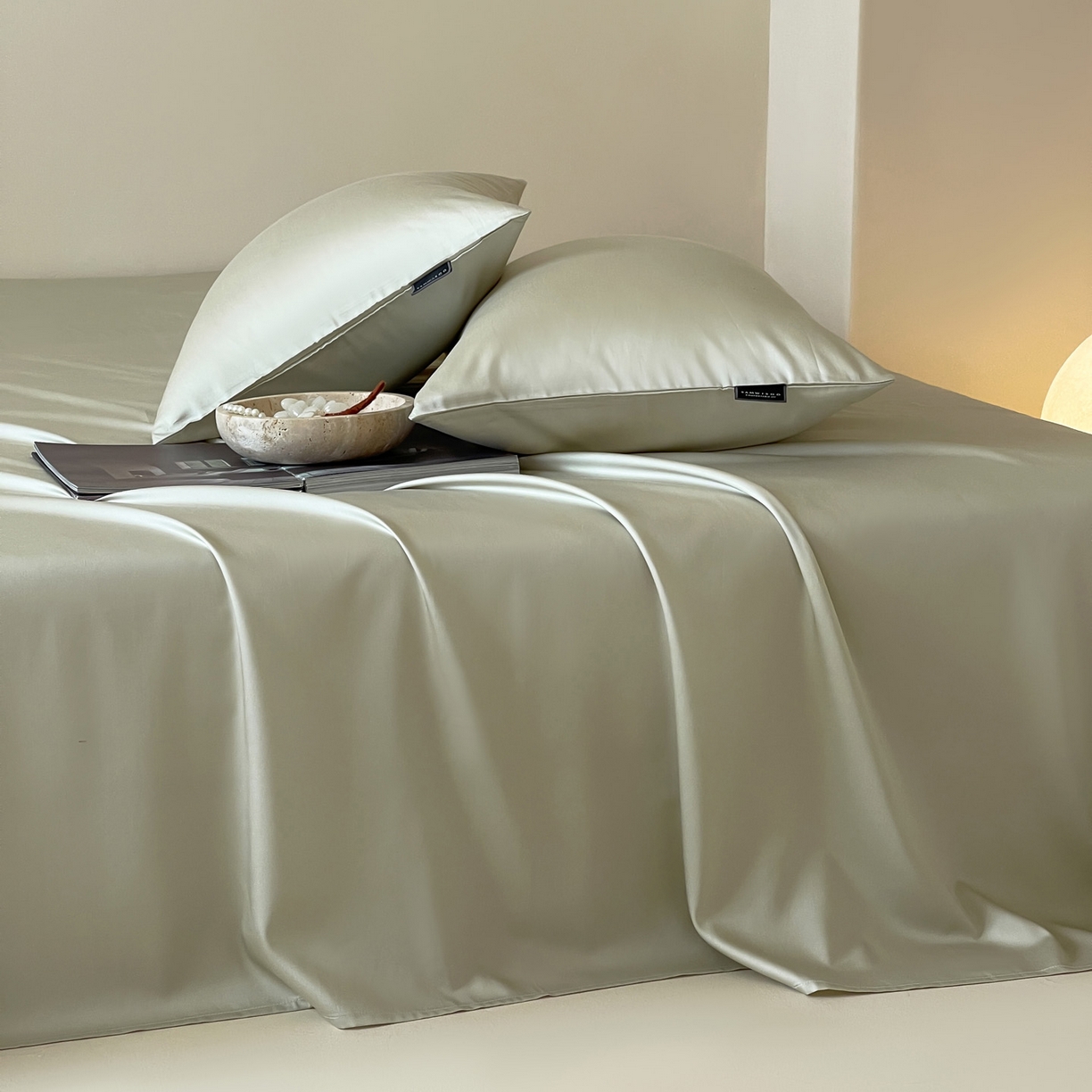 91家纺网 家纺一手货源 找家纺 三味舒屋 2026新款凉风小奢绸60S兰精天丝纯色单品系列-单床单床单单件 象牙白