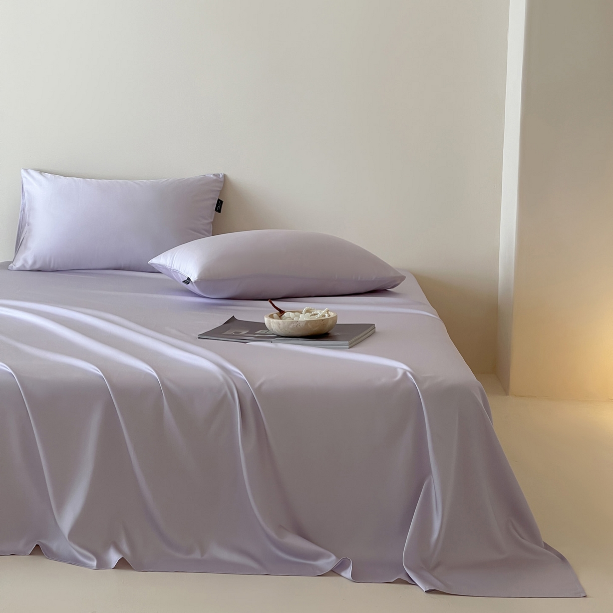 三味舒屋 2026新款凉风小奢绸60S兰精天丝纯色单品系列-单床单床单单件 紫铜色