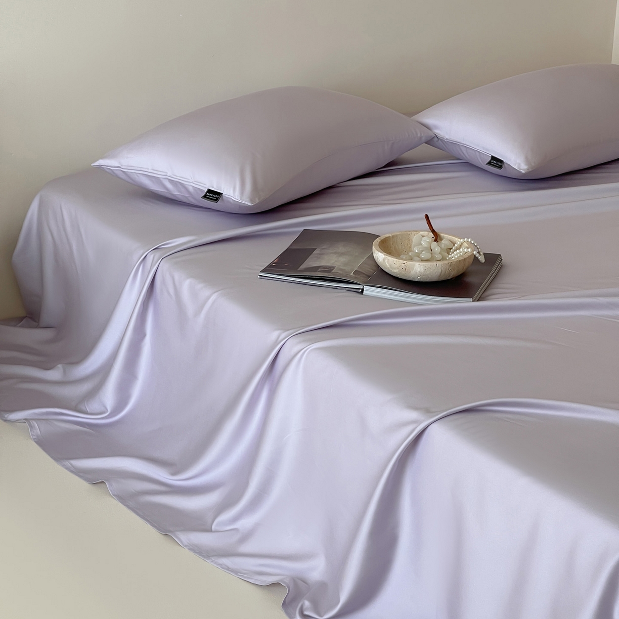 91家纺网 家纺一手货源 找家纺 三味舒屋 2026新款凉风小奢绸60S兰精天丝纯色单品系列-单床单床单单件 紫铜色