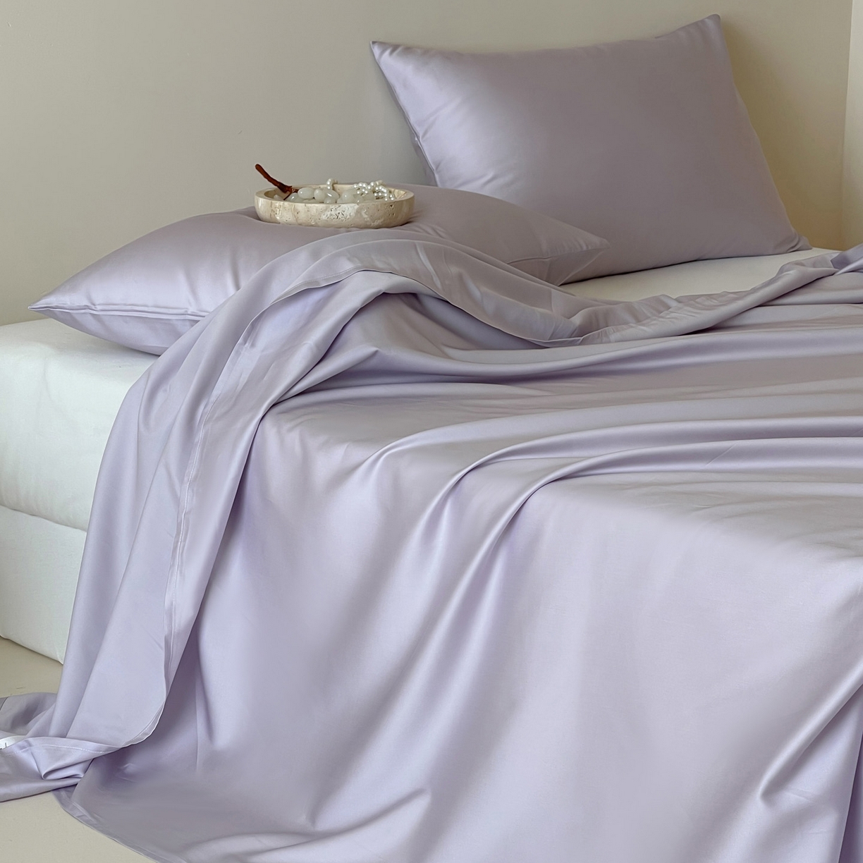 91家纺网 家纺一手货源 找家纺 三味舒屋 2026新款凉风小奢绸60S兰精天丝纯色单品系列-单床单床单单件 紫铜色