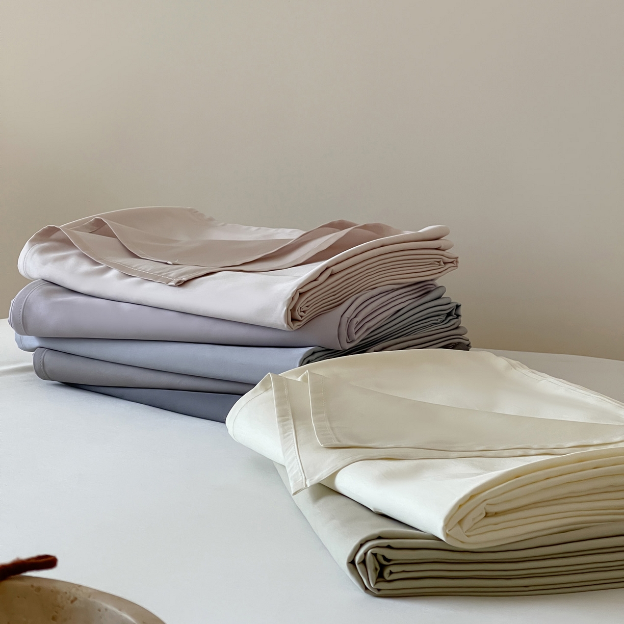 91家纺网 家纺一手货源 找家纺 三味舒屋 2026新款凉风小奢绸60S兰精天丝纯色单品系列-单床单床单单件 组合图仅供展示-不可下单