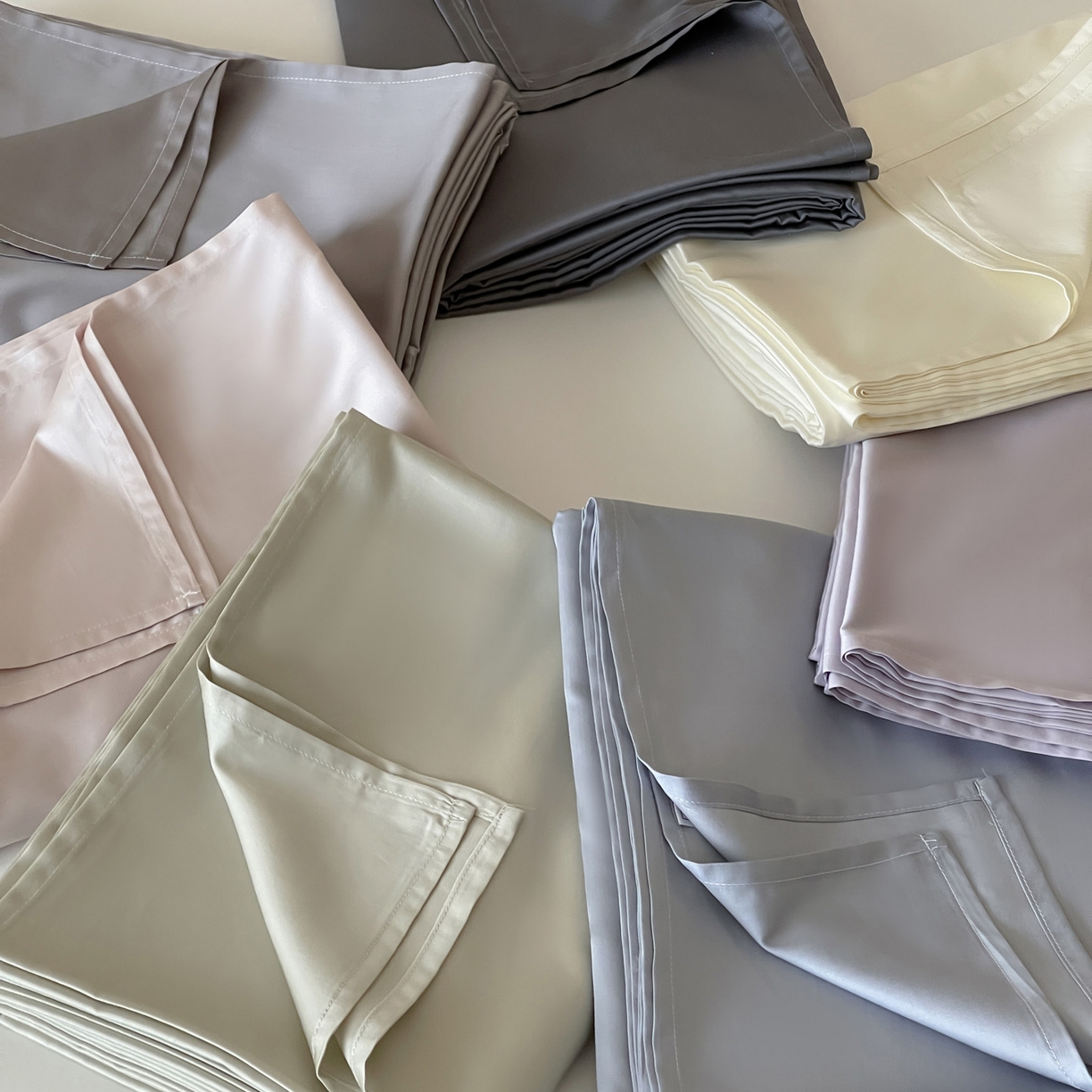 91家纺网 家纺一手货源 找家纺 三味舒屋 2026新款凉风小奢绸60S兰精天丝纯色单品系列-单床单床单单件 组合图仅供展示-不可下单