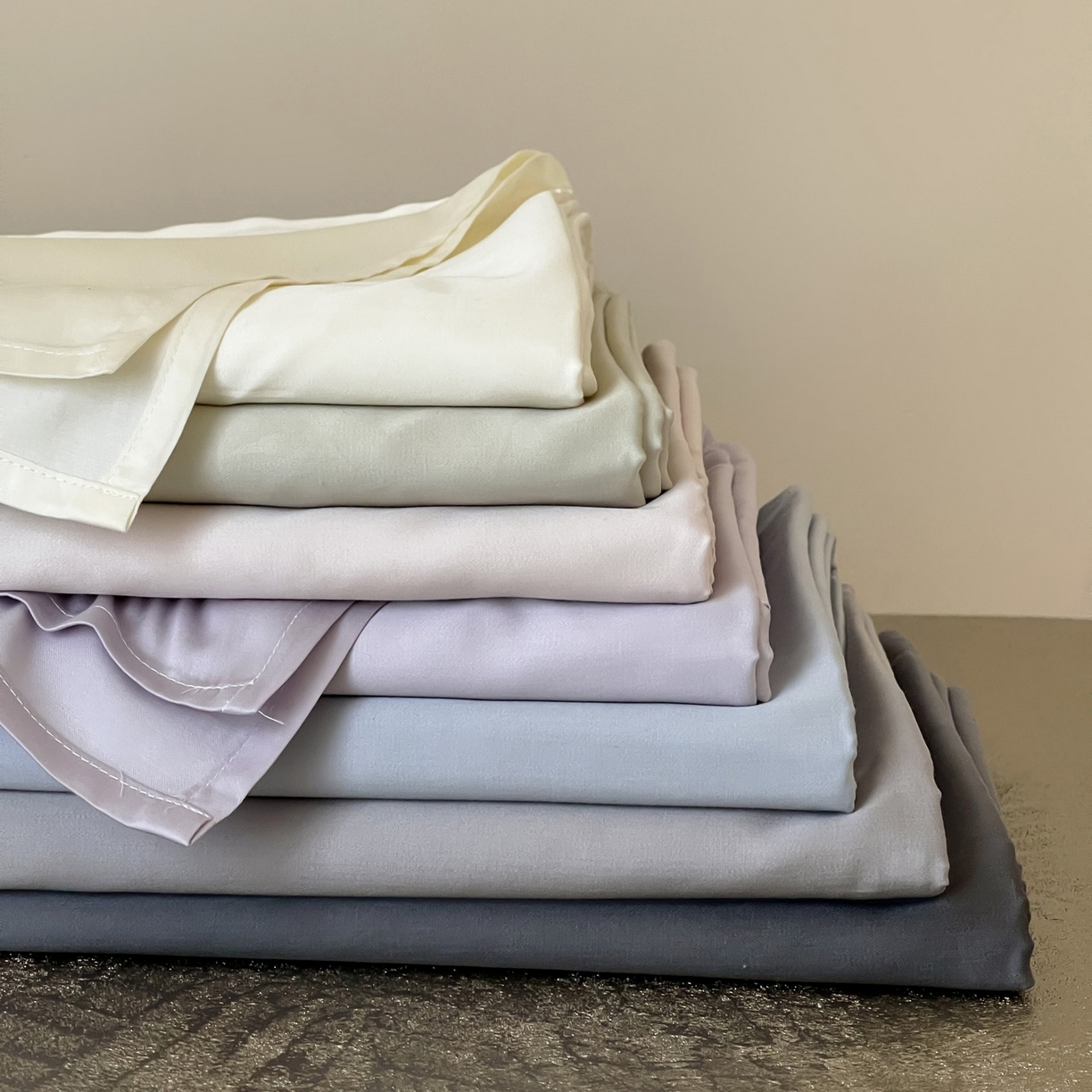 91家纺网 家纺一手货源 找家纺 三味舒屋 2026新款凉风小奢绸60S兰精天丝纯色单品系列-单床单床单单件 组合图仅供展示-不可下单