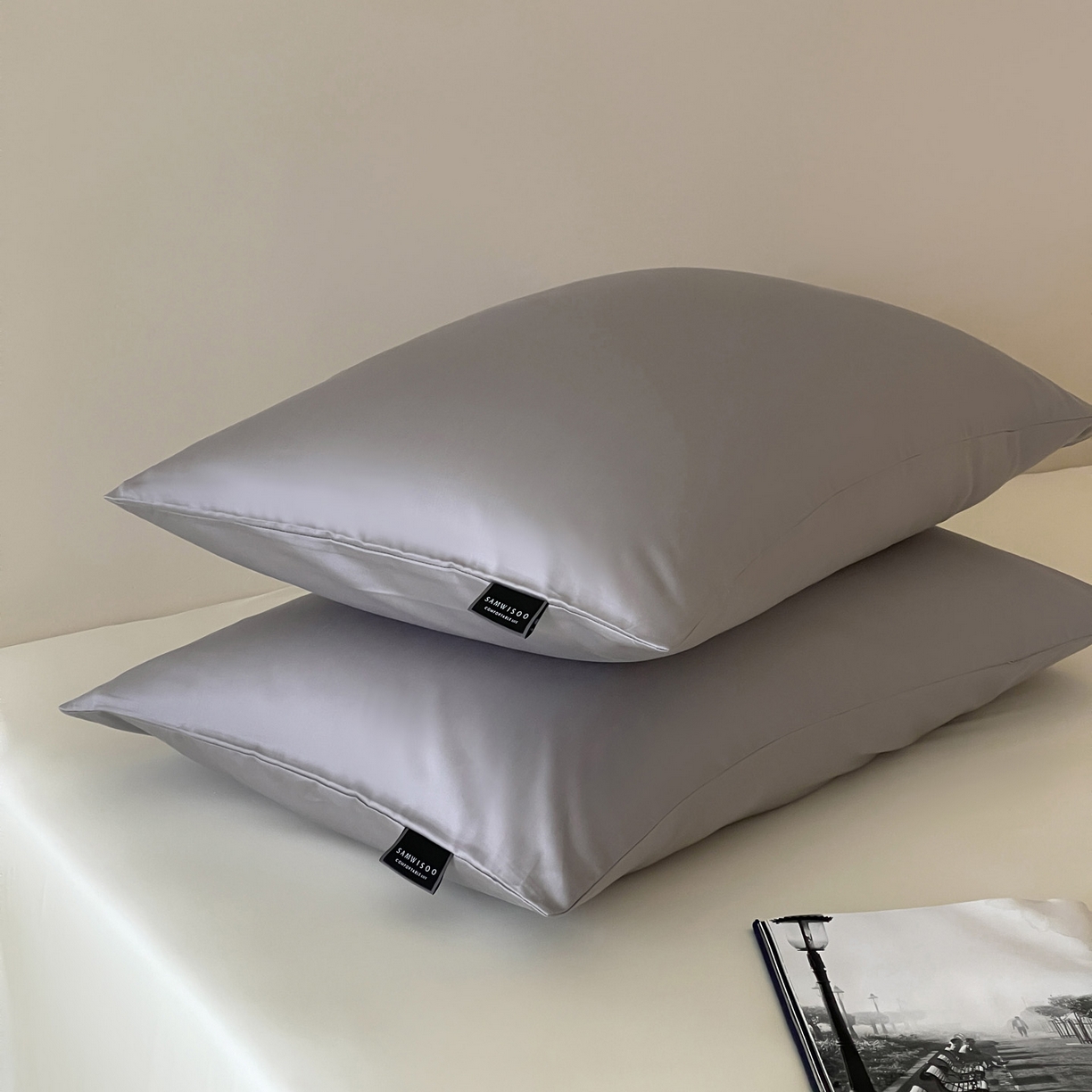 91家纺网 家纺一手货源 找家纺 （总）三味舒屋 2026新款凉风小奢绸60S兰精天丝纯色单品系列-单枕套枕套单件