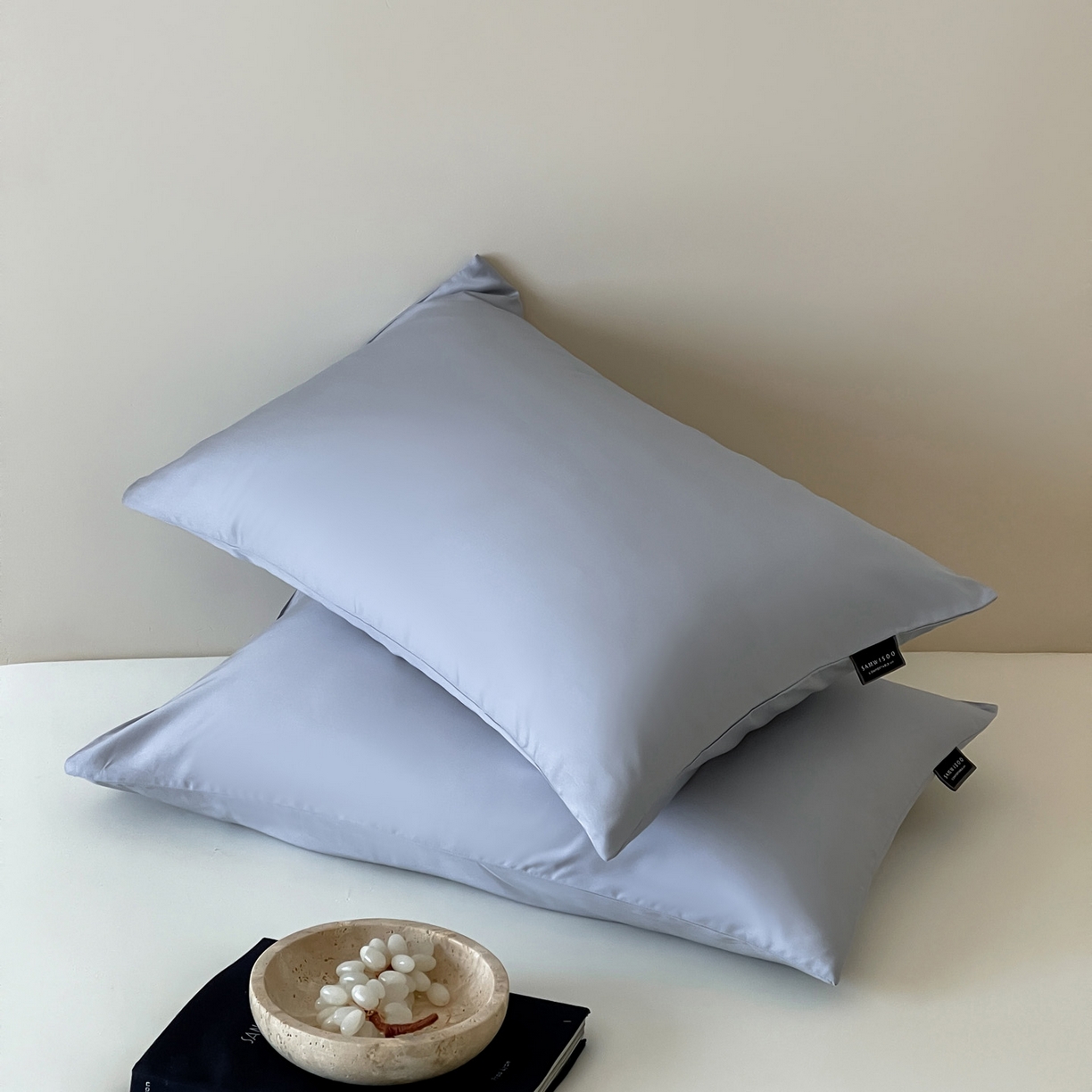 91家纺网 家纺一手货源 找家纺 三味舒屋 2026新款凉风小奢绸60S兰精天丝纯色单品系列-单枕套枕套单件 极光蓝